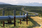 Trans Alaska Pipeline just south of Delta Junction. Alaska. 1996