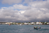 Puerto Ayora seen from the moorings in Academy Bay. Santa Cruz, Galapagos