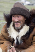 Portrait of Nikolai Votgyrgin, an elderly Chukchi reindeer herder. Iultinsky District, Chukotka, Siberia, Russia