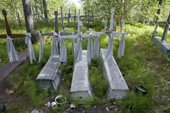 A Northern Selkup graveyard at Bistrinka. Purovsky, Yamal, Western Siberia, Russia.