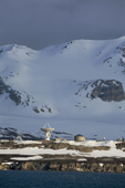 The Eiscat satellite dish by the runway at Ny Alesund. Spitsbergen.